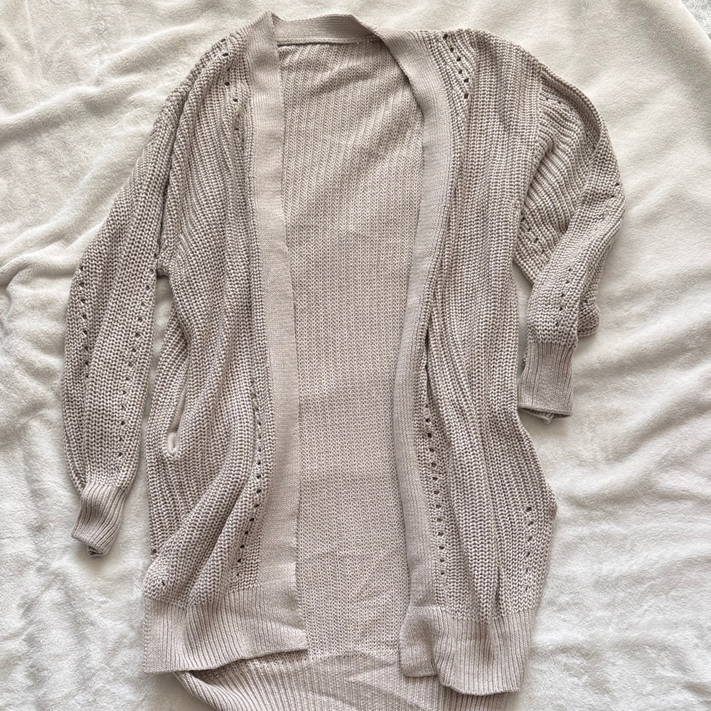 Tan Cardigan with pockets